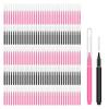 Bulk Pack Of 150 Mini Eyebrow Spoolie Brushes With Caps, Ideal For Brow Lamination And Lash Lift