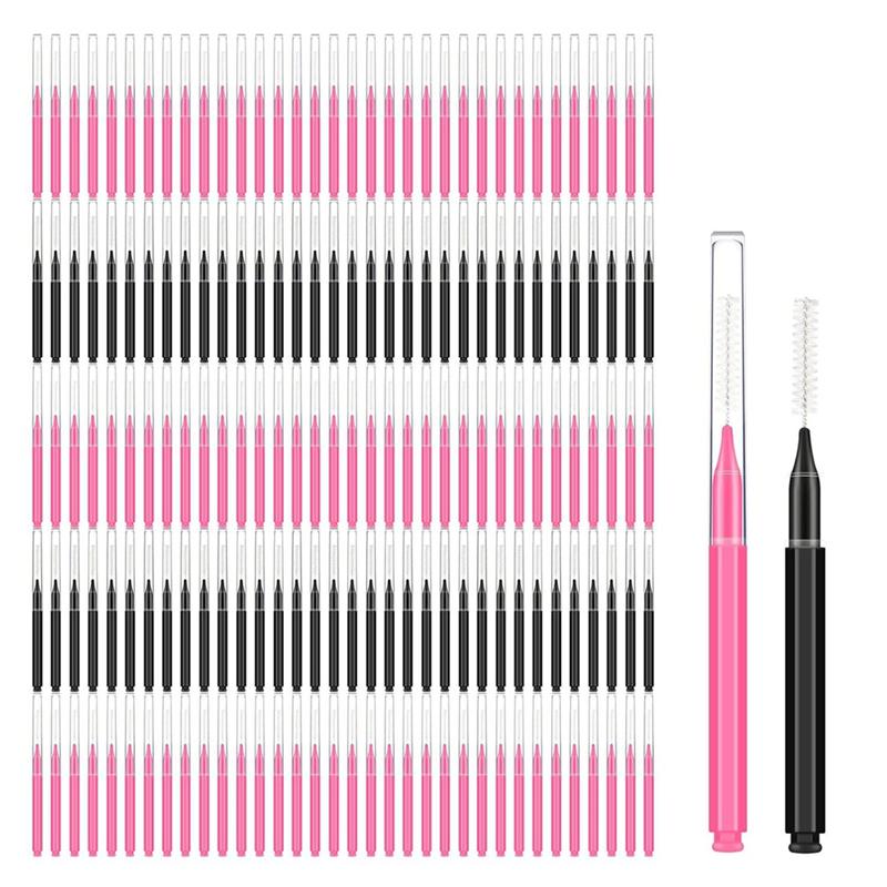 Bulk Pack Of 150 Mini Eyebrow Spoolie Brushes With Caps, Ideal For Brow Lamination And Lash Lift