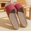 Linen Slippers for Home Use, Thick Soled Grass Woven for Summer Men and Women, Cool Slippers for Home Use, Anti Slip and Odorless for Indoor Use