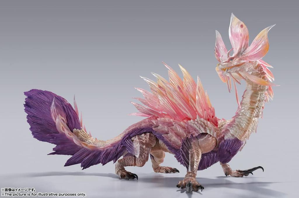 TAMASHII NATIONS MonsterArts Monster Hunter Sunbreak Approximately PVC ABS Painted Action Multicolor S.H. Rise Tamamitsune, 310mm, & Figure,