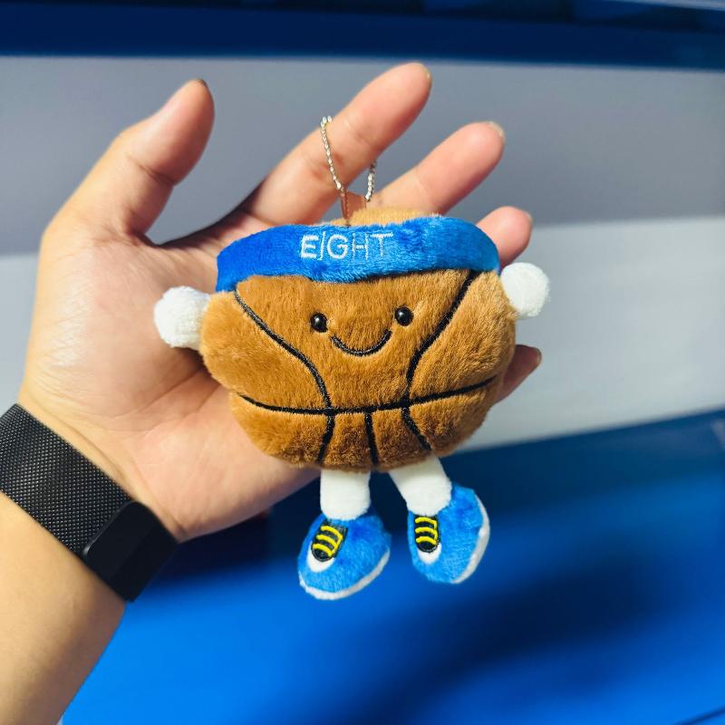 Creative Badminton Keychain Furry Cute Plush Doll Fun Toys Soft Bag Decor Pendant Friends Gifts
