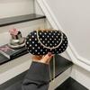 Hand-held Polka Dot Bag, Fashionable Underarm Bag, Exquisite Single-shoulder Crossbody Bag for Women, Small Square Bag