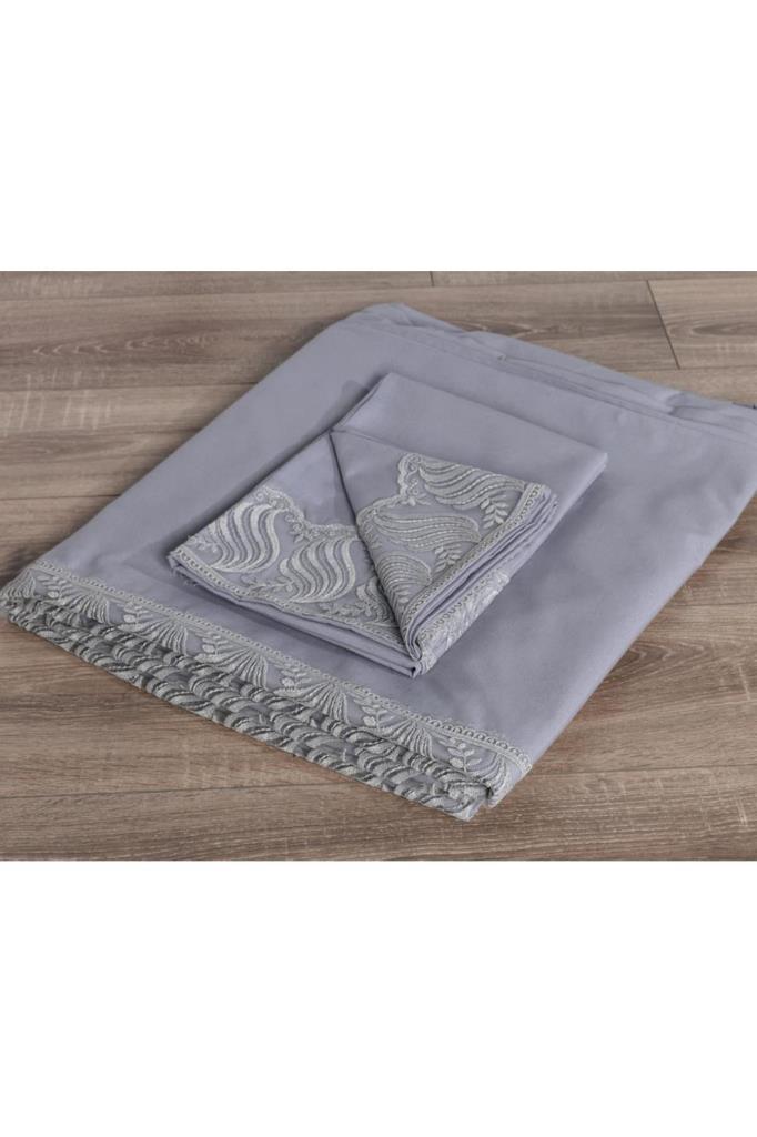 Комплект пододеяльников Wave 6шт, Пододеяльник 200x220, Простыня 240x260 Хлопковая ткань, Полный размер, Двойной размер Серый