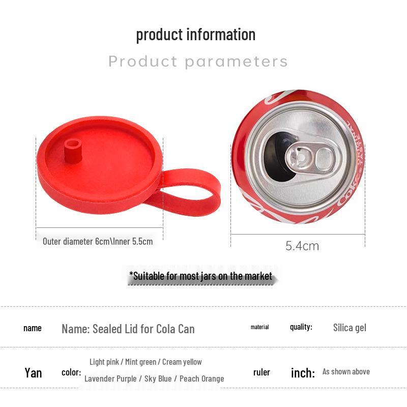 Silicone Leak-Proof Easy-Open Can Lid Cap for Freshness and Spill Prevention