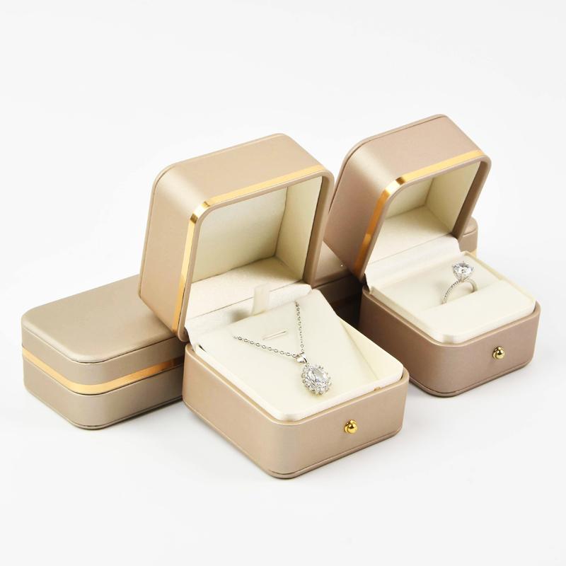 Leather Ring Box Jewellery Packaging Box Package Leather Luxury Jewelry Packaging Bracelet Packaging Jewelry Box for Jewelry
