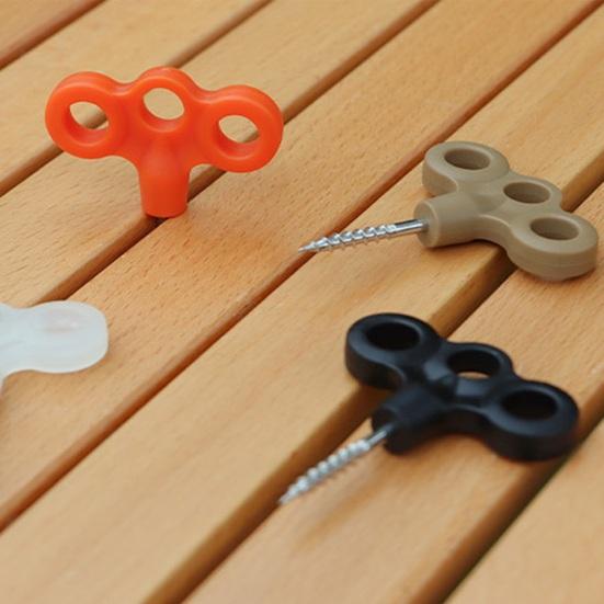 2 шт., трехпроушины с резьбой, заземленные якоря, сверхмощная нержавеющая сталь, кемпинг, пеший туризм, батутные палатки, ветрозащитная веревка, фиксирующая пряжка, земляные гвозди