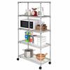 Doshisha Luminous Regular Steel Rack, 90cm Wide, 5 Shelves, Gap Storage, Rust-Resistant, Commercial Grade, 250kg Load Capacity (Per Shelf), Casters, W