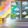 Laser Color Cloud Glass Doors and Windows Home Landscaping Decorative Window Stickers