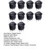 10Pcs KCD1-105 Rocker Switch Boat Shaped 2/3Pin 10A/125V 6A/250V Round Car Boat Household Appliances Lamp On-off Toggle Switch Replacement