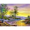 Новый DIY 5D Алмазная вышивка Дерево Вышивка крестиком Пейзаж Алмазная картина Полный круглый дрель Мозаика Ручной домашний декор Подарок