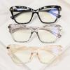 Oversized Frame Anti Blue Light Cat Eye Eyeglasses Square Women Reading Glasses Trending Design Optical Computer Glasses
