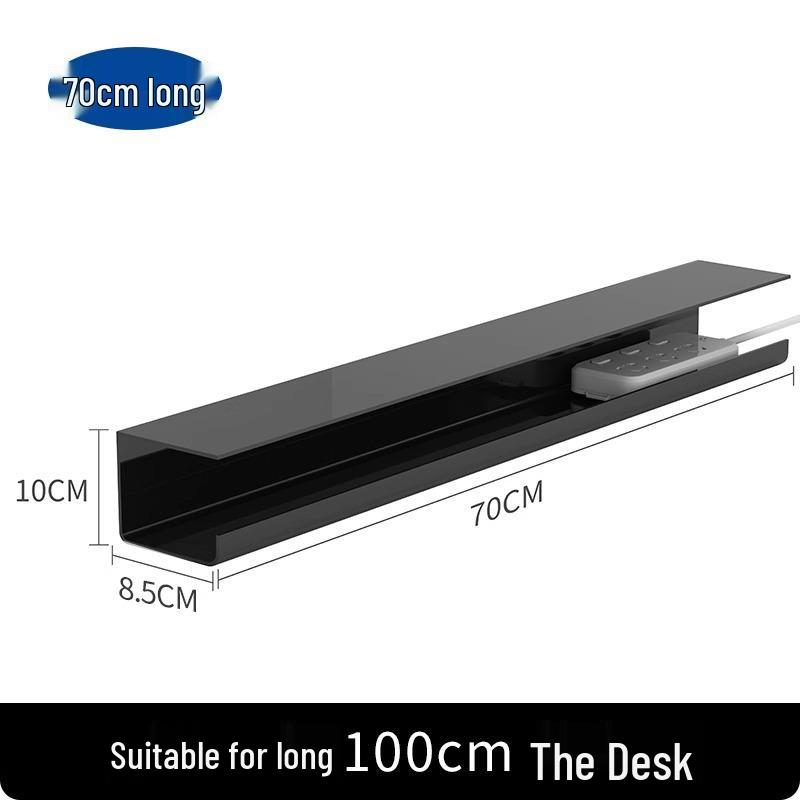 Under-Desk Cable Management Rack: No-Drill Wire Storage, Power Strip Fixing, Desk Organizer Box.