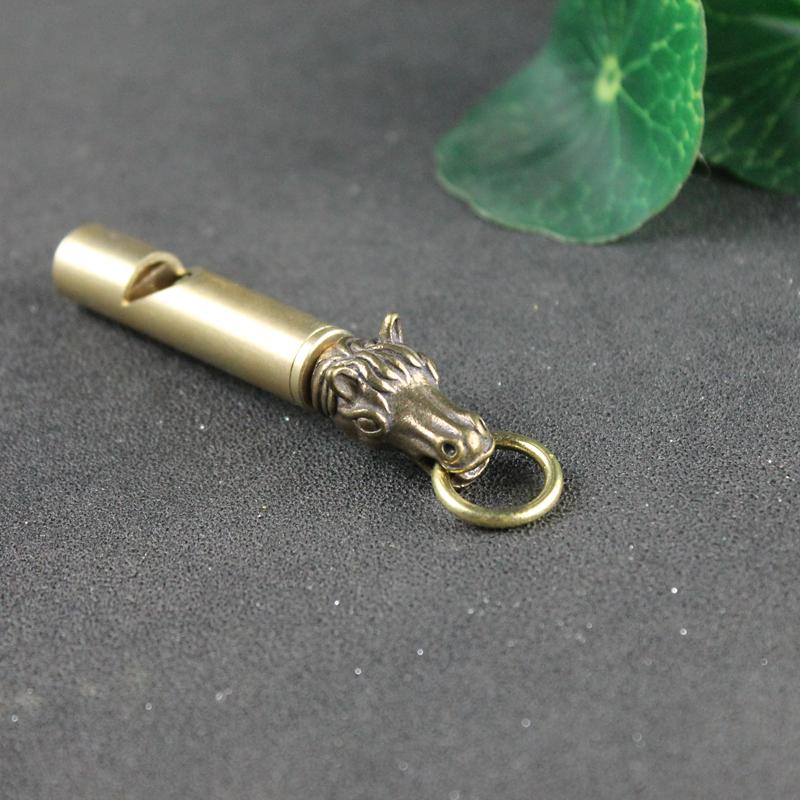 Copper Wild Boar Rhino Eagle Boa Lion Wolf Kirin Lizard Keychain Pendants Outdoor Referee Whistle Vintage Wild Survival Whistles