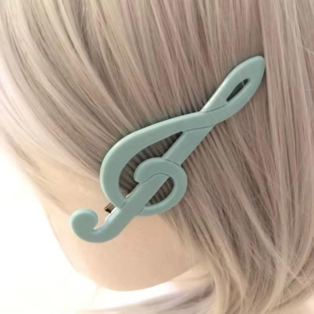 Y2K Duckbill Alligator Clip Music Note Side Clip Hair Accessories Music Note Hair Clip  Women