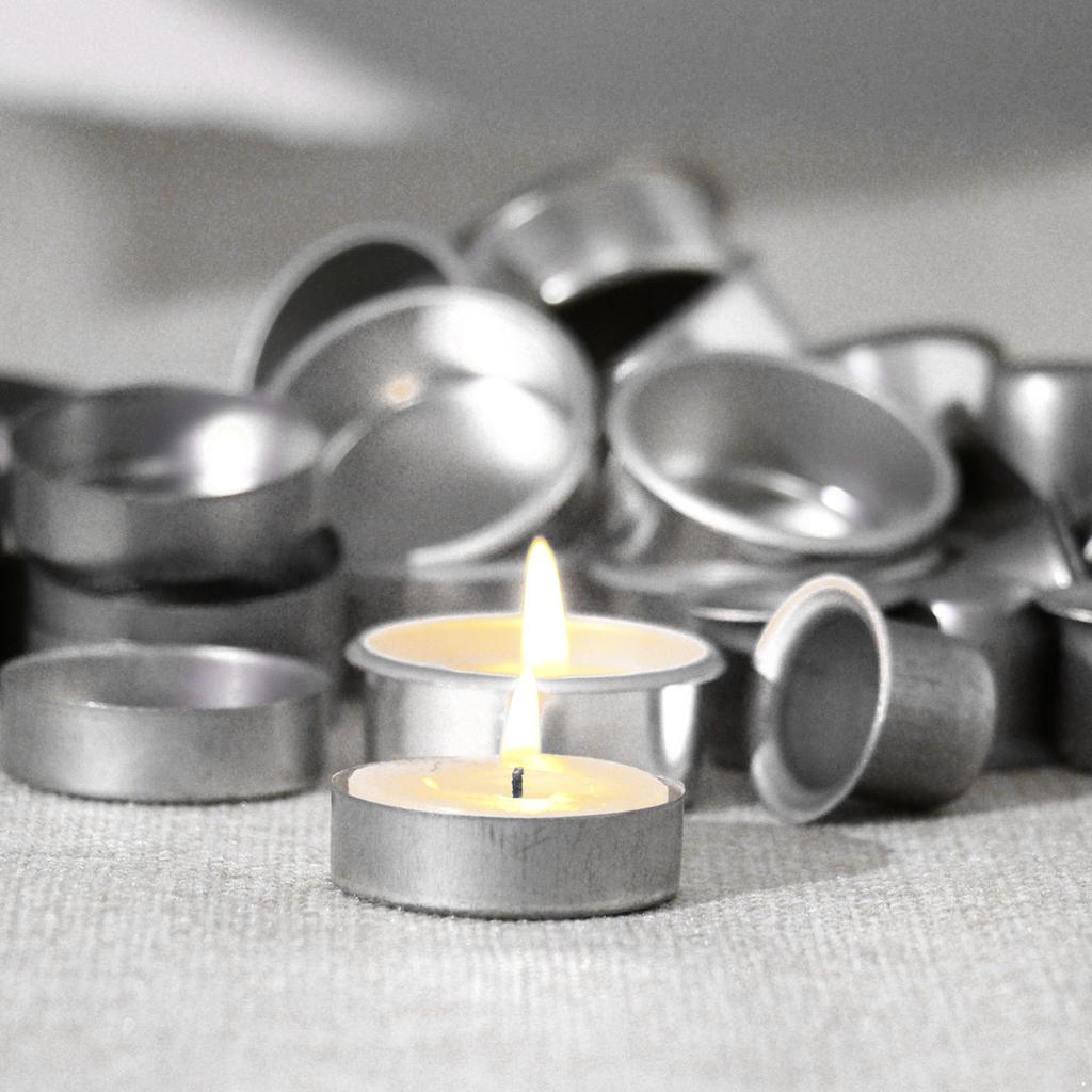 12 Pcs Mini Candle Jars Round Metal Candle Cups Tea Light Tins DIY Tealight Holders Home Decor DIY Handmade Candle Containers