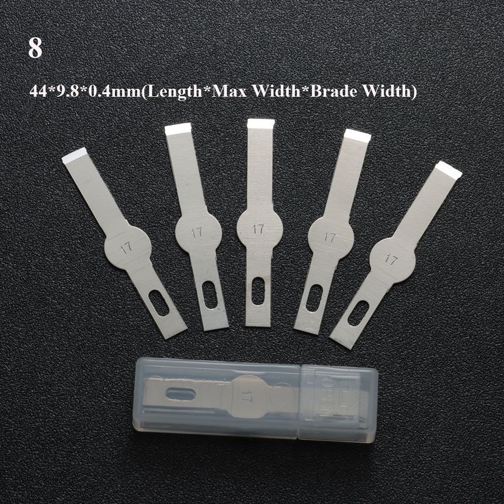 10 шт./компл. металлические ручные инструменты, гравировальные ножи, скальпель, детали ножа для ремонта печатных плат, 10 шт., лезвия, резак