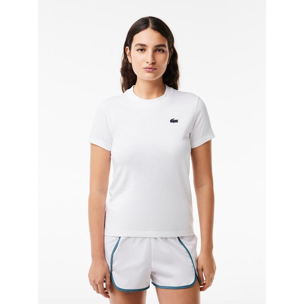 Lacoste Женская тренировочная базовая футболка Tf9246 54g 001 q2nTf9246 54g001
