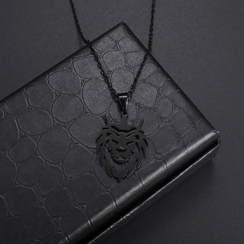 Fashionable Tiger Head Pendant Animal Tiger Necklace Men\\\'s Punk Hip Hop Trendy Casual Jewelry Gift