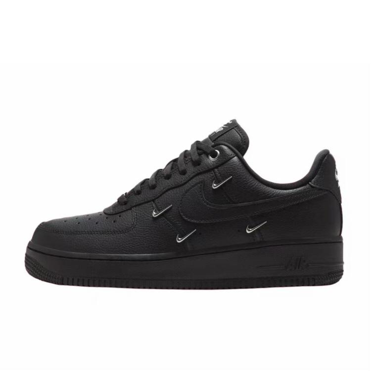Nike Nike Air Force 1 Низкие, Устойчивые к истиранию, Скейтбордические Туфли, Женские, Черно-Фиолетовые, HQ1180-001(Команда352-)