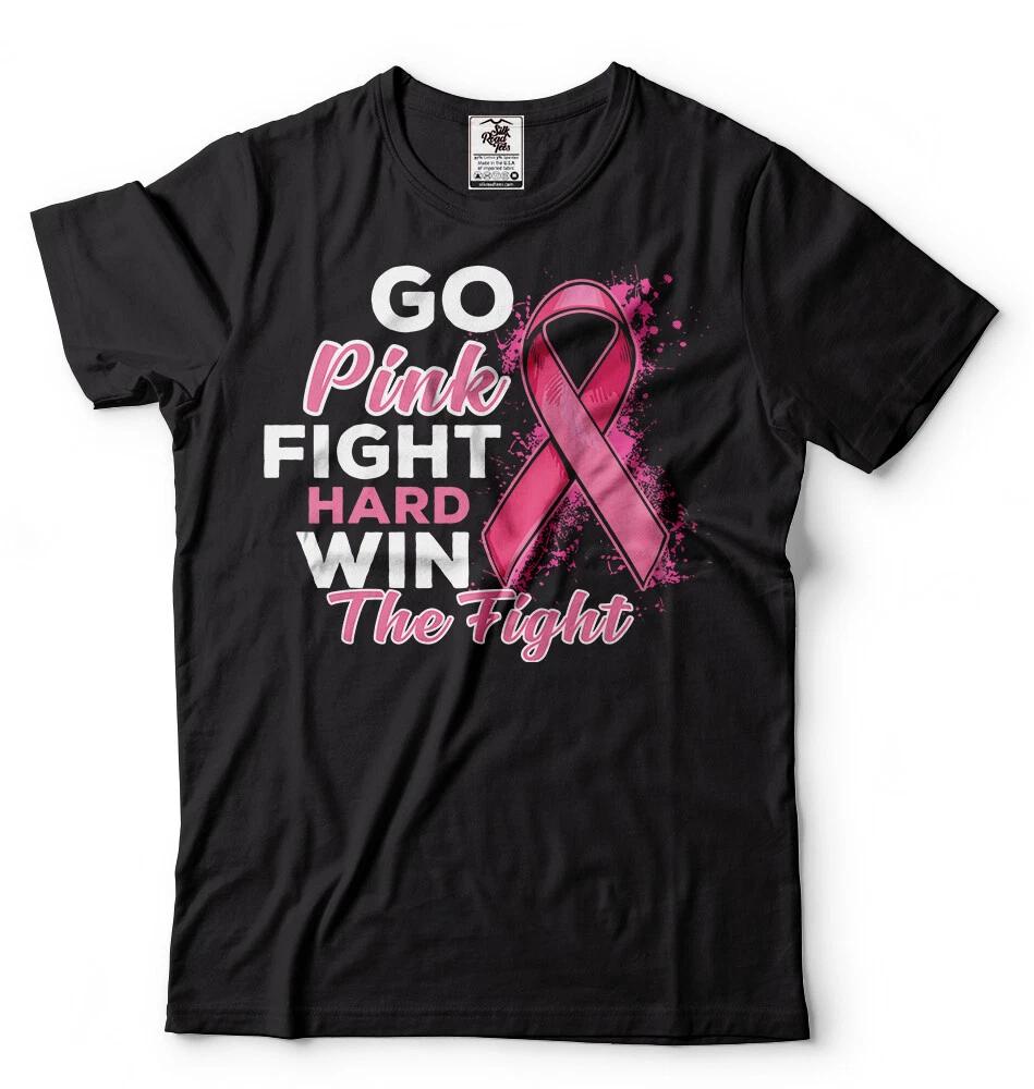 Cancer Awareness T-shirt Pink Fight Win Fight Anti-Cancer Tee Shirt