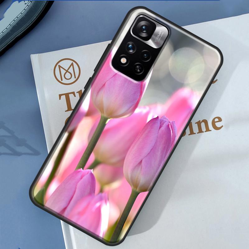 Цветочный чехол с тюльпанами для Xiaomi Redmi Note 14 13 11 9 10 12 Pro 9S 10S 11S 12S Redmi 10C 12C 13C 14C