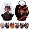 Яркая толстовка с 3D-принтом Demon Slayer Kimetsu No Yaiba для повседневной носки