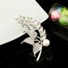 Fashion Brooch Pin High -End Ladies Pearl Rhinestone Tree Leaf Brooch Brooch
