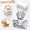 4pcs/set Cookie Cutter Pet Dog Bone Paw Shaped Stainless Steel Mold DIY Cake Sugarcraft Pastry Biscuit Mould Kitchen Baking Tool