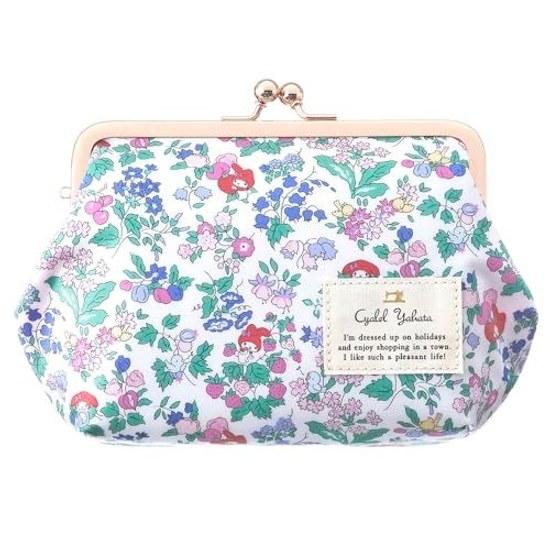 Cosmetic pouch cute character My Melody clasp Sanrio Liberty print self-standing ladies adult floral stylish birthday present life gift made Japan