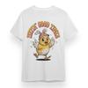 Men's Oversize T-shirt With Sunny Chick Counts Graphic Unisex 100% Cotton Tee