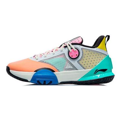 Li Ning Wade Series All Day 6 Easter Edition Кроссовки для баскетбола с низким верхом Мужские кроссовки Белый Оранжевый Синий ABPR019-2