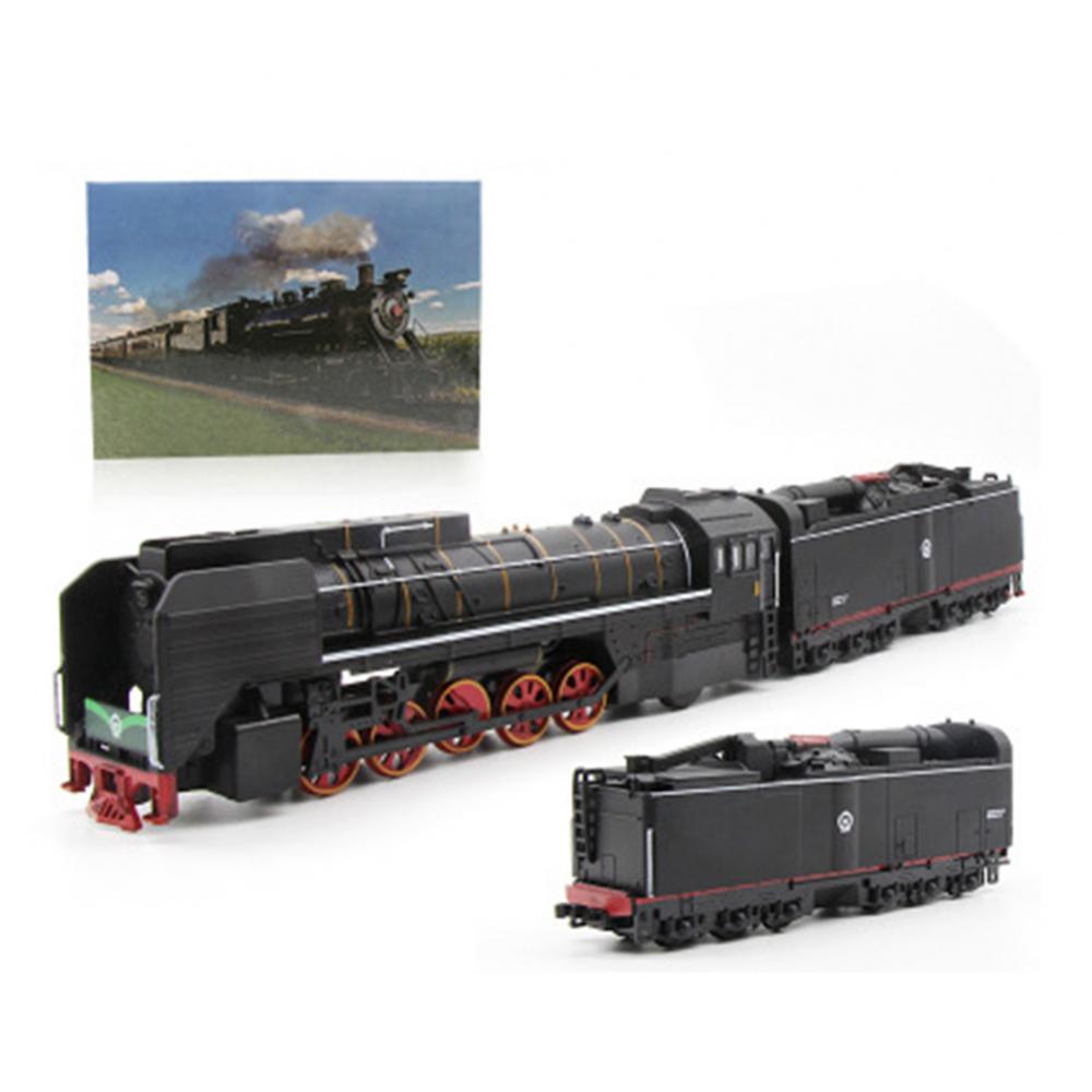 Литая игрушка Модель 1:87 Масштабный класс QJ2 № 0001 Газовый локомотивный поезд, тягач со звуком и светом Классический вагон