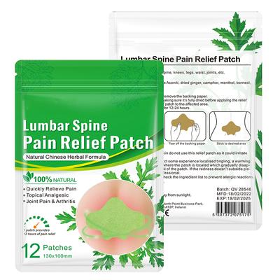 Самоклеящийся пластырь от боли в колене 12 шт., безопасная для здоровья паста для плеча и шеи, полынь, спортивные травмы, удобная для лечения ревматических заболеваний