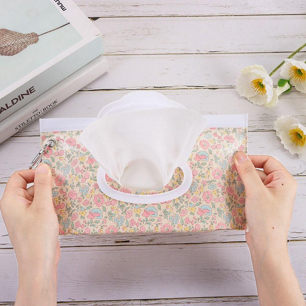 With Buckle Wet Wipes Bag Flip Cover Tissue Box Cute Wet Wipe Pouch Baby Product