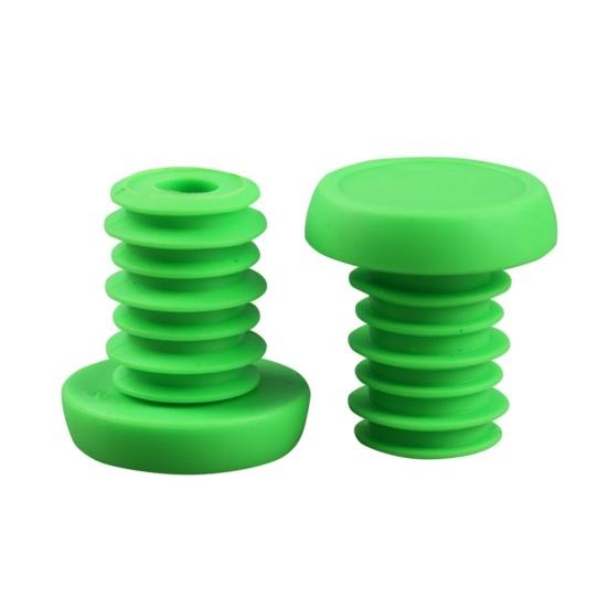 1 Pair Plastic Bar End Caps Anti-Vibration Bright Color Solid Wear-Resistant Bar End Plugs for Mountain Bikes