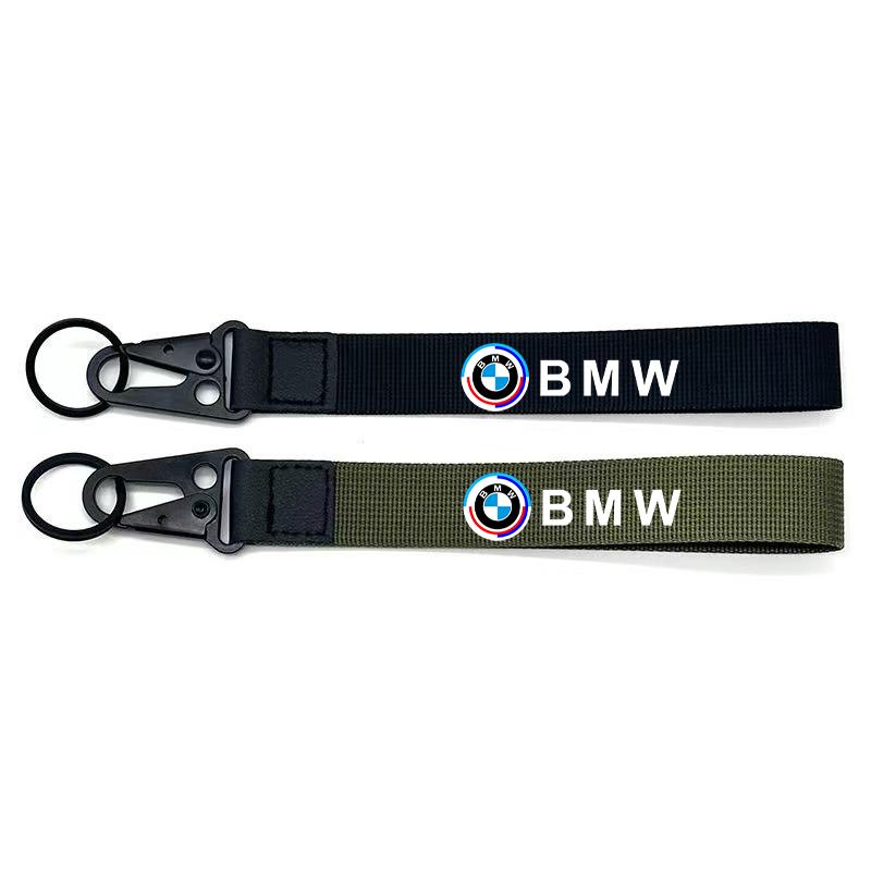 ZBIF1 Car Styling Nylon Keychain Embroidery Anti-loss Keyring For BMW F30 F10 E90 F20 E46 E60 E92 E91 E28 X3 X1 X2 E70 E39 E36 E87 X7