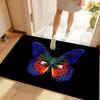 Colorful Moth Butterfly Printed Carpet Beautiful Butterfly 2D Printed Floor Mat Living Room Bedroom Personalized Artistic Carpet
