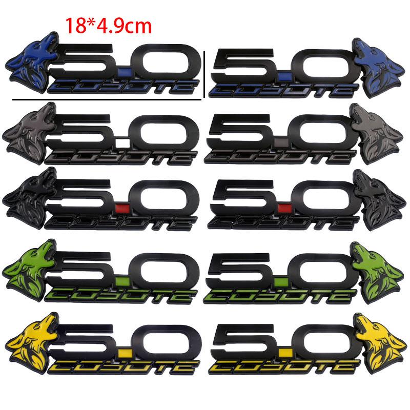 1 пара Новые 3D Металлические 5.0 Coyote Mach Логотип Значок Эмблема Наклейки Наклейка Для Mustang Dark Horse Shelby GT GT350 GT500 Аксессуары
