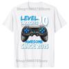 Funny 10th Birthday Boy Level 10 Gamer 10 Year Video Game Party T Shirts Streetwear Tee Shirt Short Sleeve Unisex Loose Clothing