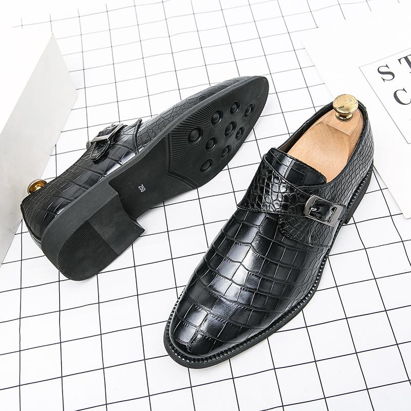 Hot New Monk Shoes Business Leather Laofers Men's Office Shoes Slip-on Shoes Leisure Banquet Shoes Wedding Shoes Plus Size 38-48