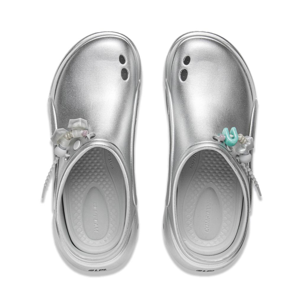 Li Ning League Of Legends X Soft Comfortable Versatile Anti-Friction Antibacterial Closed-Toe Slippers Men Slippers Silver AGAV001-6