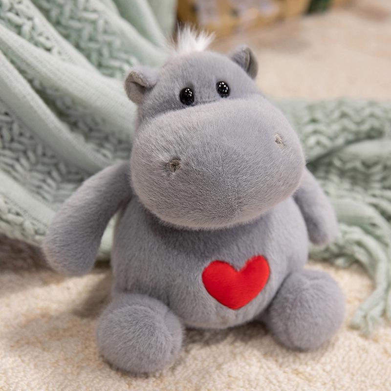 Cute Heart Hippo Plush Toy - Children's Companion and Birthday Gift