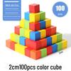 Colorful Wooden Cube Blocks for Elementary Math and Logic Skills Development
