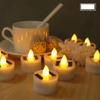 2/4/6 Pieces Solar Flameless LED Candles Fake Flickering Tea Lights Outdoor Garden Light Romantic Wedding Party Decoration