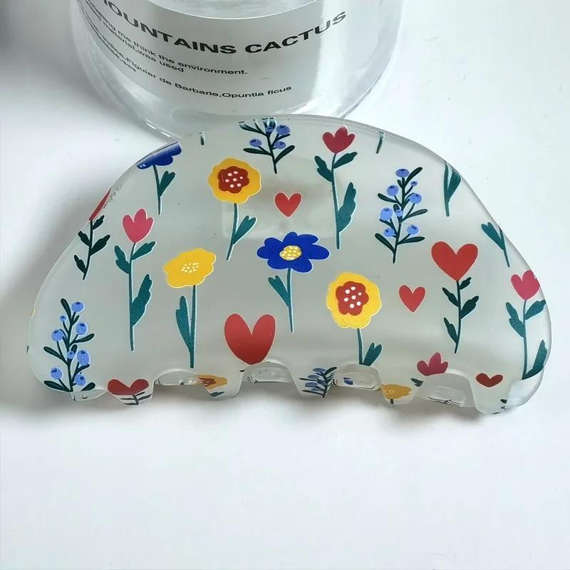 Модная заколка для волос с цветком, корейские темпераментные заколки для волос для женщин, красочная большая заколка для волос в форме акулы, женские аксессуары для волос