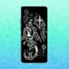 Готический Кибернетический Сигил Крест Чехол для Телефона Для Samsung S25,S24,S23,S22,S21,S20,S10,Ultra,Plus,Lite,FE,Мягкий Силиконовый Черный Чехол