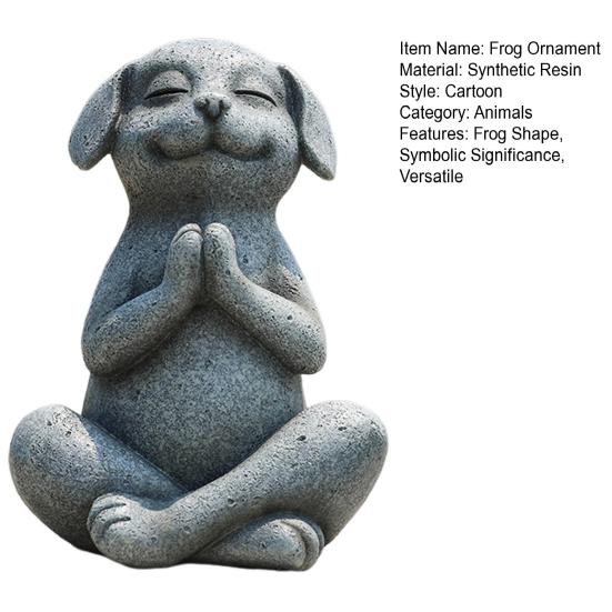 Лягушка Орнамент Смола Материал Богатство Удача Символ Бионический Дизайн Фигурка Лягушка Собака Медитация Орнамент
