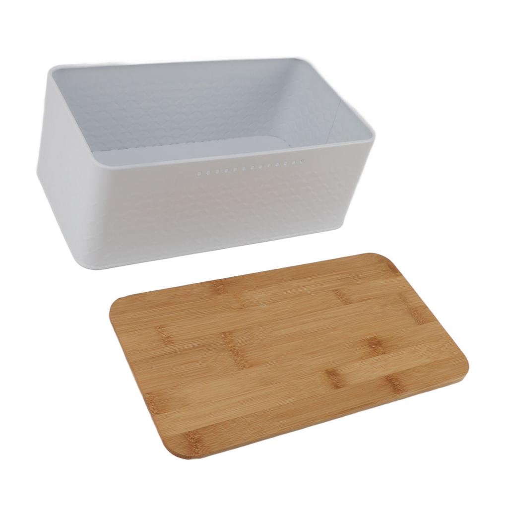 Хлебница с бамбуковой крышкой, сетчатыми вентиляционными отверстиями, большой вместимости, прямоугольный контейнер для хранения хлеба