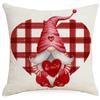 Valentine's Day Linen Pillow Cover Red Love Home Cushion Cover Cushion Home Decor