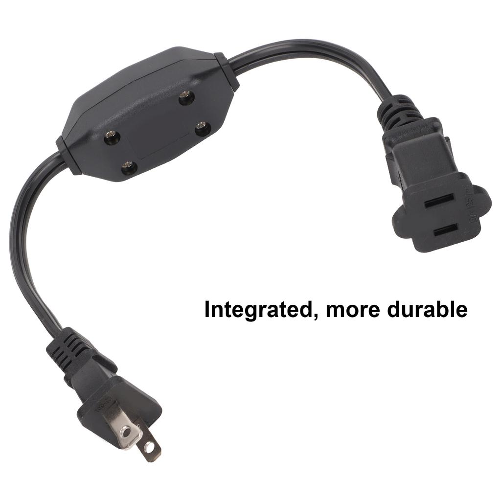 Power Extension Cord with On Off AC 2 Prong Male Female Power Cable for 1‑15P Male to 1‑15R Female Plug